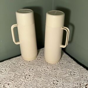 Termolar Handled Thermos Cream Lot of 2 Quart Size